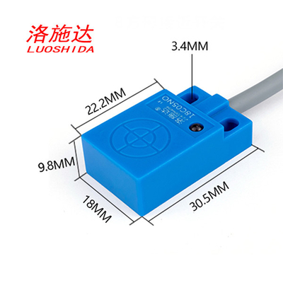 Q18C Plastic Flat Square Non Flush Type Proximity Sensor With Cable Type