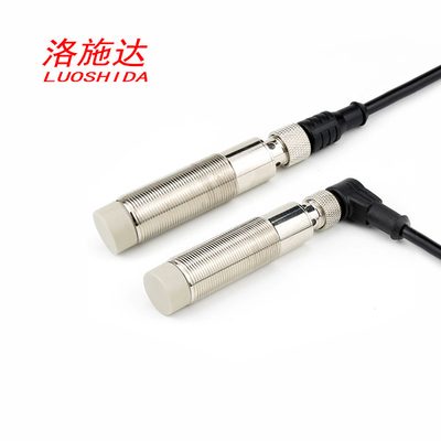 M18 DC Cylindrical Long Distance Inductive Proximity Sensor Switch With M12 4 Pin Plug Connector