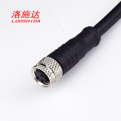 Black Cable Connector Fitting M8 Female Straight Connector Cable For All M8 3 Pin Inductive Proximity Sensor Switch