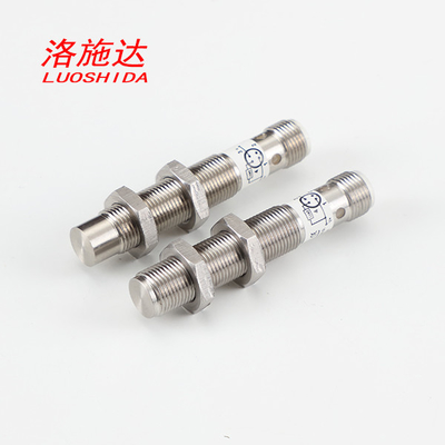 M12 Full Metal Cylindrical Inductive Proximity Sensor DC Flush PNP NO Ouput Connector Type