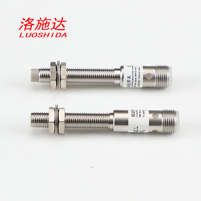 70mm M8 Cylindrical Sensor Proximity Inductive Switch With M12 4 Pin Plug Connector