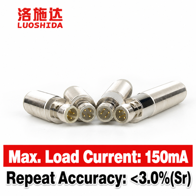LUOSHIDA Plug‑in M18 Inductive Proximity Sensor 5‑16mm Detect Range M12 4Pin Connector NPN PNP NO NC IP67 Waterproof 10‑30VDC Inductive Switch For Metal Sensing Industrial Machinery