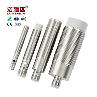 LOUSHIDA M8 M12 M18 M30 Capacitive Proximity Sensor with Adjustable Distance NPN & PNP Output Connector