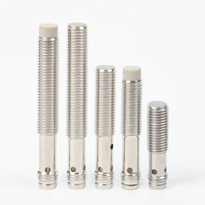 8 M12 Connector Inductive Proximity Sensor 1-6mm Sensing Distance IP67 Rated 10-30V DC Nickel-Plated Brass Housing PNP/NPN