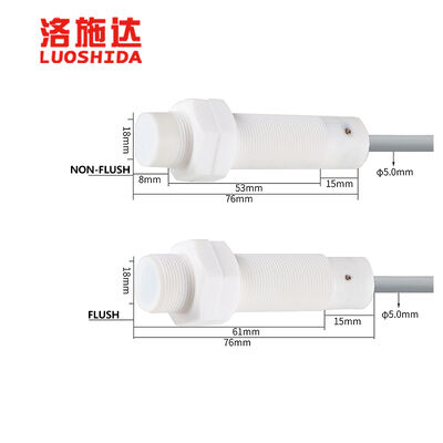 Anti-corrosion Flush Mounting NPN/PNP Output Capacitive Proximity Sensor IP67 5/8/15mm Sensing Distance Conductive 10-40V