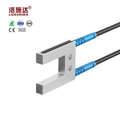 U Type Through Beam Fiber Optic Sensor FU-1220, 12mm Card Slot Width Photoelectric Fiber Probe, Aluminum Alloy Housing, Must Be Matched With Fiber Amplifier