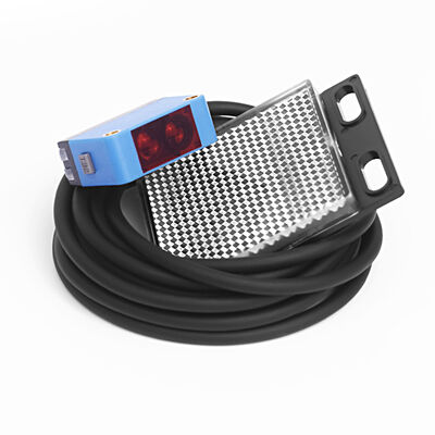Square Flush Mounting Photoelectric Sensor NPN/PNP Output Diffuse Reflection Counter-Reflective Mirror