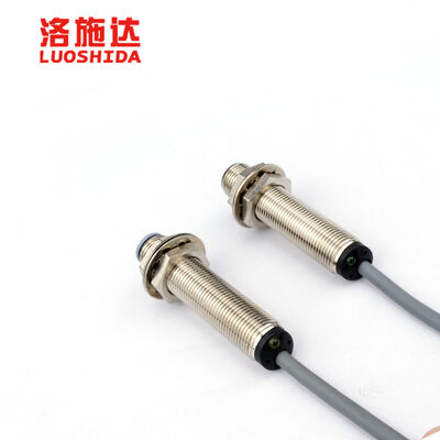 LUOSHIDA m8 m12 m18 Cylindrical Beam Laser Photoelectric Sensor PNP/NPN Output 10-30V Long Distance Nickel Plated Brass