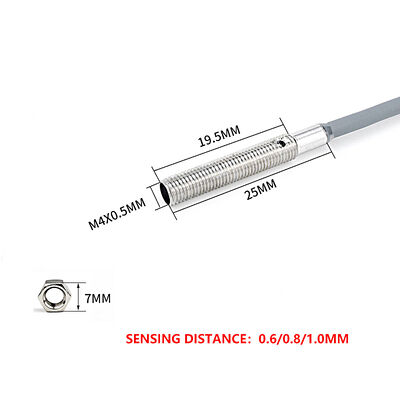 Small NPN NC Type D4 M4 Flush 0.6mm1mm Mini Inductive Proximity Sensor Normally Open sensor de proximidad inductivo
