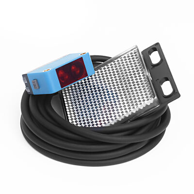 LUOSHIDA Retro‑reflective Photoelectric Sensor 30‑3000mm Adjustable Sensing Distance NPN PNP Normally Open Normally Closed 12‑24VDC For Packaging Conveyor Belt Object Detection