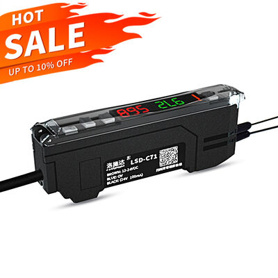 Digital Color Mark Fiber Amplifier Unit RGB Teaching Type NPN PNP Normally Open Normally Closed 0‑10S Time Delay For Industrial Color Identification