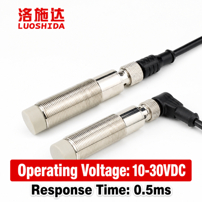Industrial M18 Inductive Proximity Sensor M12 4 Pin Plug Flush Non Flush Mount NPN PNP NO NC Output IP67 10‑30VDC Metal Detection Switch LUOSHIDA For Automated Production Line