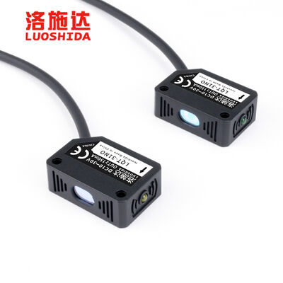 Q31 PNP Output Laser Through-Beam Photoelectric Sensor 1ms Response Time Visible Red Light 660nm for Industrial Manipulators