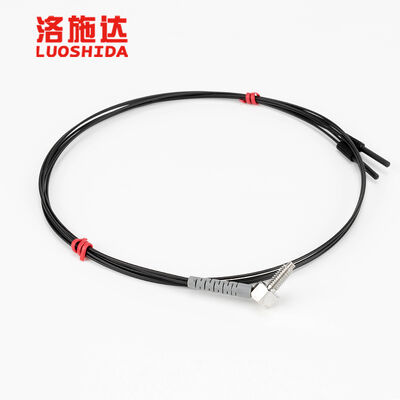 90 Degree Right Angle Through Beam Fiber Optic Sensor M3x0.5 M4x0.5 Thread No Signal Loss for Narrow Space Object Detection