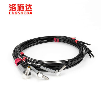 90 Degree Right Angle Through Beam Fiber Optic Sensor M3x0.5 M4x0.5 Thread No Signal Loss for Narrow Space Object Detection